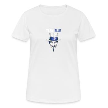 White Hat Pride : Icône du hackathon de l'équipe - T-shirt respirant Femme - blanc - Devant - AI Model Female 172 dark (172cm)