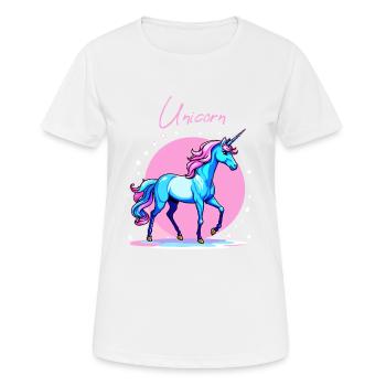 Einhorn - Frauen T-Shirt atmungsaktiv - Weiß - Vorne - AI Model Female 172 dark (172cm)
