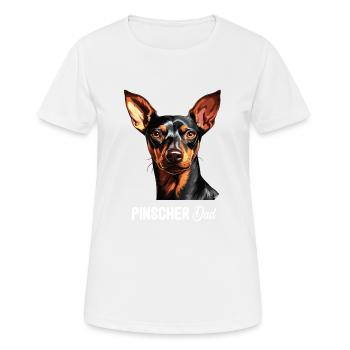 Pinscher - T-shirt respirant Femme - blanc - Devant - AI Model Female 172 dark (172cm)