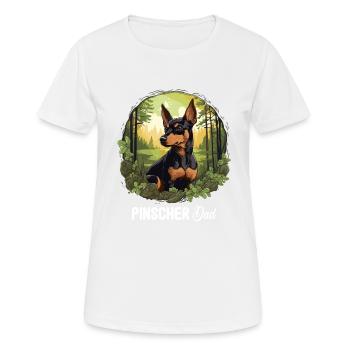 Pinscher - T-shirt respirant Femme - blanc - Devant - AI Model Female 172 dark (172cm)