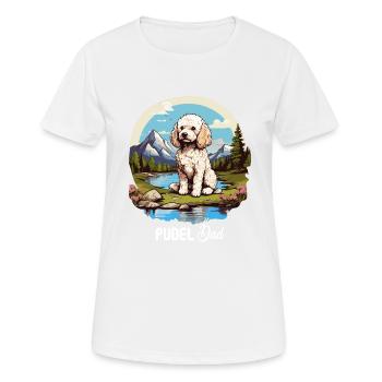 Caniche - T-shirt respirant Femme - blanc - Devant - AI Model Female 172 dark (172cm)