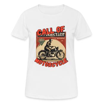 Nostalgie Biker 3 - T-shirt respirant Femme - blanc - Devant - AI Model Female 172 dark (172cm)