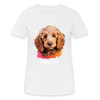 Caniche - T-shirt respirant Femme - blanc - Devant - AI Model Female 172 dark (172cm)