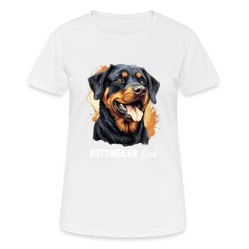Rottweiler - T-shirt respirant Femme - blanc - Devant - AI Model Female 172 dark (172cm)