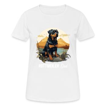 Rottweiler - T-shirt respirant Femme - blanc - Devant - AI Model Female 172 dark (172cm)