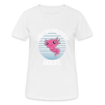 Lustiges Axolotl Süßes Axolotl - Frauen T-Shirt atmungsaktiv - Weiß - Vorne - AI Model Female 172 dark (172cm)