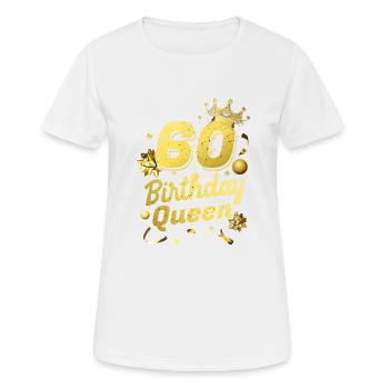 Mon plan de retraite Pickleball - T-shirt respirant Femme - blanc - Devant - AI Model Female 172 dark (172cm)