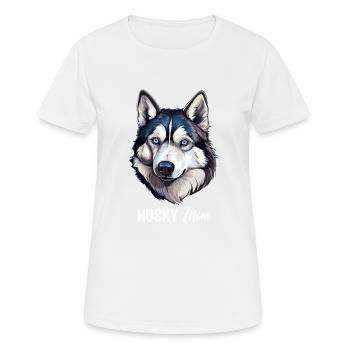 Husky - Frauen T-Shirt atmungsaktiv - Weiß - Vorne - AI Model Female 172 dark (172cm)