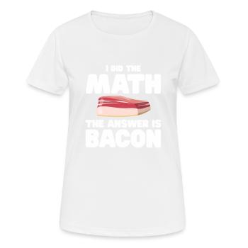Bacon Food Pork Bacon - Women's Breathable T-Shirt - white - Front - AI Model Female 172 dark (172cm)