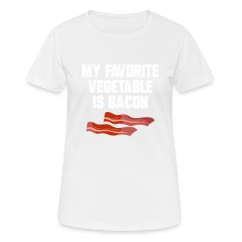 Bacon Food Pork Bacon - Women's Breathable T-Shirt - white - Front - AI Model Female 172 dark (172cm)