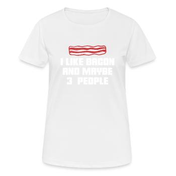 Bacon Food Pork Bacon - Women's Breathable T-Shirt - white - Front - AI Model Female 172 dark (172cm)