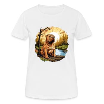 Shar Pei - Frauen T-Shirt atmungsaktiv - Weiß - Vorne - AI Model Female 172 dark (172cm)