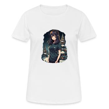 Anime Christmas Design for Christmas - Women's Breathable T-Shirt - white - Front - AI Model Female 172 dark (172cm)