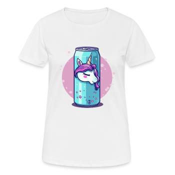 sprudeliger Einhorn Saft aus der Dose - Frauen T-Shirt atmungsaktiv - Weiß - Vorne - AI Model Female 172 dark (172cm)