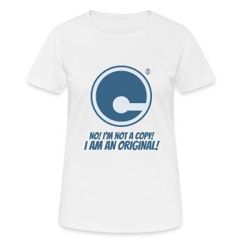 Je ne suis pas une copie, je suis un original - T-shirt respirant Femme - blanc - Devant - AI Model Female 172 dark (172cm)