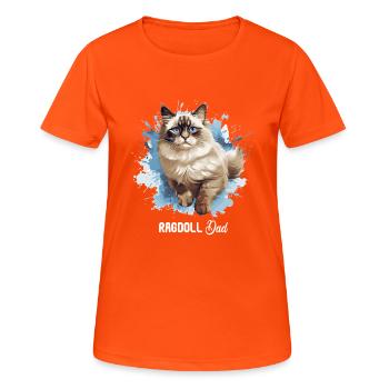 Poupée de chiffon - T-shirt respirant Femme - orange néon - Devant - AI Model Female 172 dark (172cm)