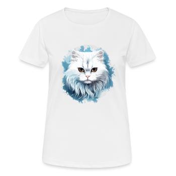 Persian Cat Perser Katze - Frauen T-Shirt atmungsaktiv - Weiß - Vorne - AI Model Female 172 dark (172cm)