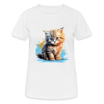 Persian Cat Perser Katze - Frauen T-Shirt atmungsaktiv - Weiß - Vorne - AI Model Female 172 dark (172cm)