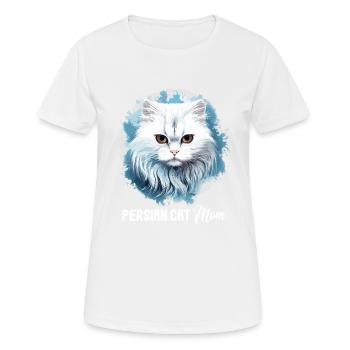 Persian Cat Perser Katze - Frauen T-Shirt atmungsaktiv - Weiß - Vorne - AI Model Female 172 dark (172cm)