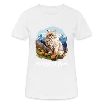 Persian Cat Perser Katze - Frauen T-Shirt atmungsaktiv - Weiß - Vorne - AI Model Female 172 dark (172cm)
