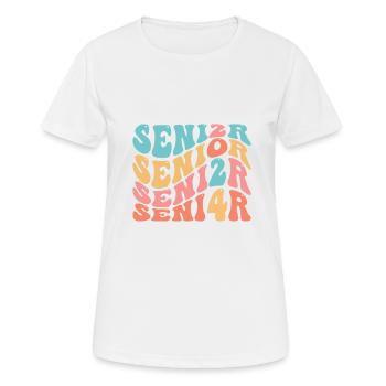 Senior 24 Graduation Class of 2024 Groovy Senior 2 - Women's Breathable T-Shirt - white - Front - AI Model Female 172 dark (172cm)