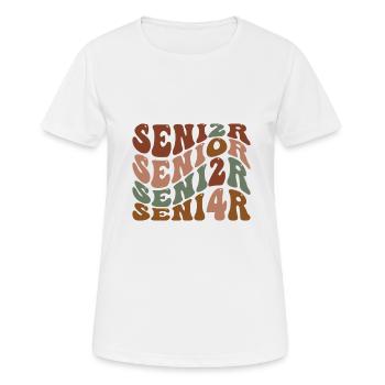 Senior 24 Graduation Class of 2024 Groovy Senior 2 - Women's Breathable T-Shirt - white - Front - AI Model Female 172 dark (172cm)