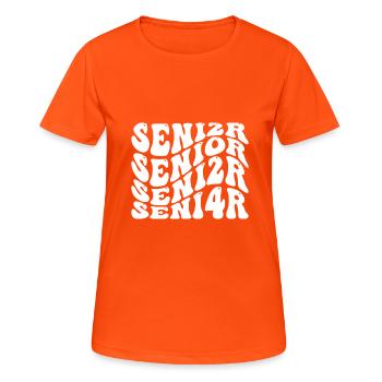 Senior 24 Graduation Class of 2024 Groovy Senior 2 - Women's Breathable T-Shirt - neon orange - Front - AI Model Female 172 dark (172cm)