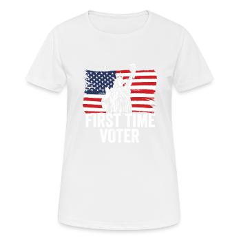 Your Vote Matters First Time Voter Political - Frauen T-Shirt atmungsaktiv - Weiß - Vorne - AI Model Female 172 dark (172cm)