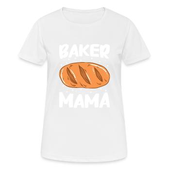 Brot backen Bäcker Bäckerei Brot machen - Frauen T-Shirt atmungsaktiv - Weiß - Vorne - AI Model Female 172 dark (172cm)