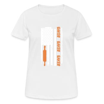 Baking Bread Bakery Bakery Bread Making - Women's Breathable T-Shirt - white - Front - AI Model Female 172 dark (172cm)