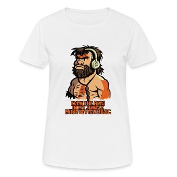Même les singes dans la jungle font de la meilleure musique - T-shirt respirant Femme - blanc - Devant - AI Model Female 172 dark (172cm)