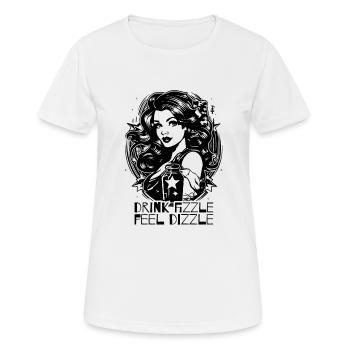 Publicité classique pour femmes, boisson pétillante - T-shirt respirant Femme - blanc - Devant - AI Model Female 172 dark (172cm)