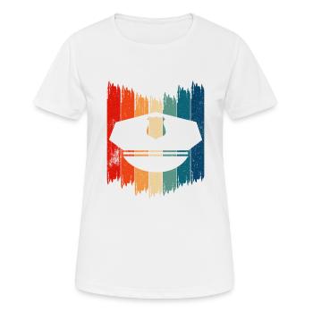 Security Kleidung Security Zubehör - Frauen T-Shirt atmungsaktiv - Weiß - Vorne - AI Model Female 172 dark (172cm)