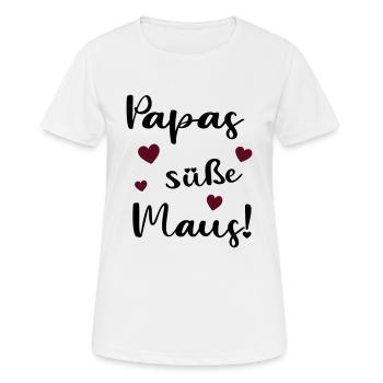 Papas süße Maus - Frauen T-Shirt atmungsaktiv - Weiß - Vorne - AI Model Female 172 dark (172cm)