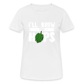 Bière Boire Bière Brassage Brasseur De Bière - T-shirt respirant Femme - blanc - Devant - AI Model Female 172 dark (172cm)