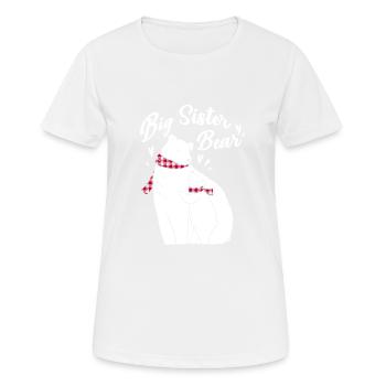 Grande soeur ours - T-shirt respirant Femme - blanc - Devant - AI Model Female 172 dark (172cm)