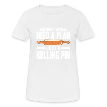 Brot backen Bäcker Bäckerei Brot machen - Frauen T-Shirt atmungsaktiv - Weiß - Vorne - AI Model Female 172 dark (172cm)