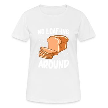 Brot backen Bäcker Bäckerei Brot machen - Frauen T-Shirt atmungsaktiv - Weiß - Vorne - AI Model Female 172 dark (172cm)