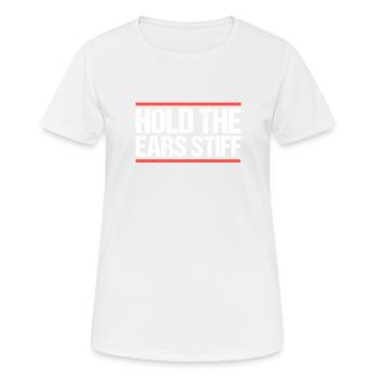 Tenir les oreilles raides Denglisch - T-shirt respirant Femme - blanc - Devant - AI Model Female 172 dark (172cm)
