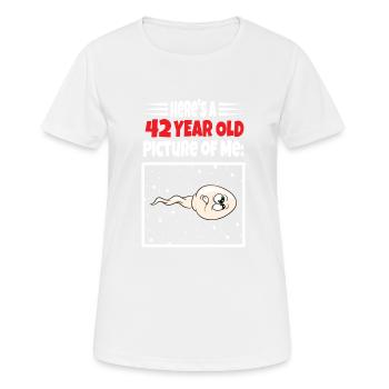 Spermie Hier Ist Ein Altes Bild Von Mir - Frauen T-Shirt atmungsaktiv - Weiß - Vorne - AI Model Female 172 dark (172cm)