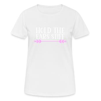 Tenir les oreilles raides Denglisch - T-shirt respirant Femme - blanc - Devant - AI Model Female 172 dark (172cm)