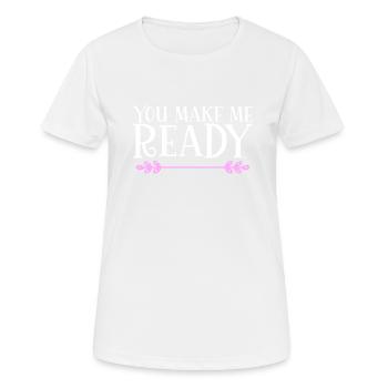 Tu me prépares Denglish - T-shirt respirant Femme - blanc - Devant - AI Model Female 172 dark (172cm)