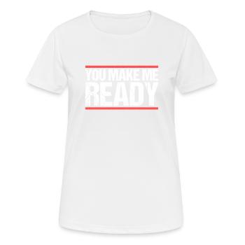 Tu me prépares Denglish - T-shirt respirant Femme - blanc - Devant - AI Model Female 172 dark (172cm)
