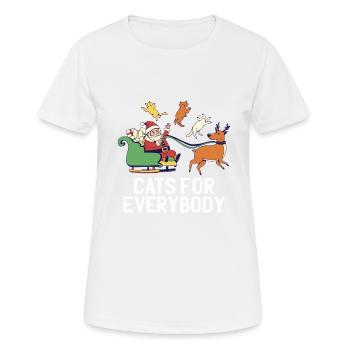 Cats For Everybody Men Kids Women Ugly Christmas C - Women's Breathable T-Shirt - white - Front - AI Model Female 172 dark (172cm)