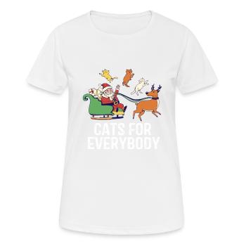 Cats For Everybody Men Kids Women Ugly Christmas C - Women's Breathable T-Shirt - white - Front - AI Model Female 172 dark (172cm)