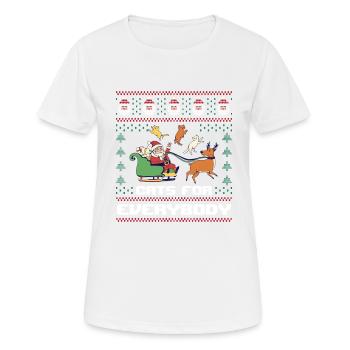 Cats For Everybody Men Kids Women Ugly Christmas C - Women's Breathable T-Shirt - white - Front - AI Model Female 172 dark (172cm)