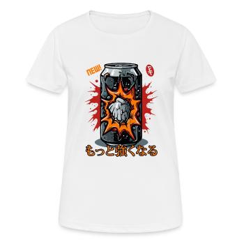 Devenez plus fort avec la boisson énergisante Stein Rock - T-shirt respirant Femme - blanc - Devant - AI Model Female 172 dark (172cm)