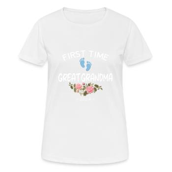 First time great grandma 2024 New Baby for granny - Women's Breathable T-Shirt - white - Front - AI Model Female 172 dark (172cm)