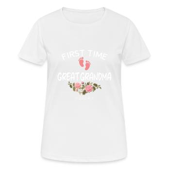 First time great grandma 2024 New Baby for granny - Women's Breathable T-Shirt - white - Front - AI Model Female 172 dark (172cm)