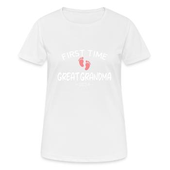 First time great grandma 2024 New Baby for granny - Women's Breathable T-Shirt - white - Front - AI Model Female 172 dark (172cm)